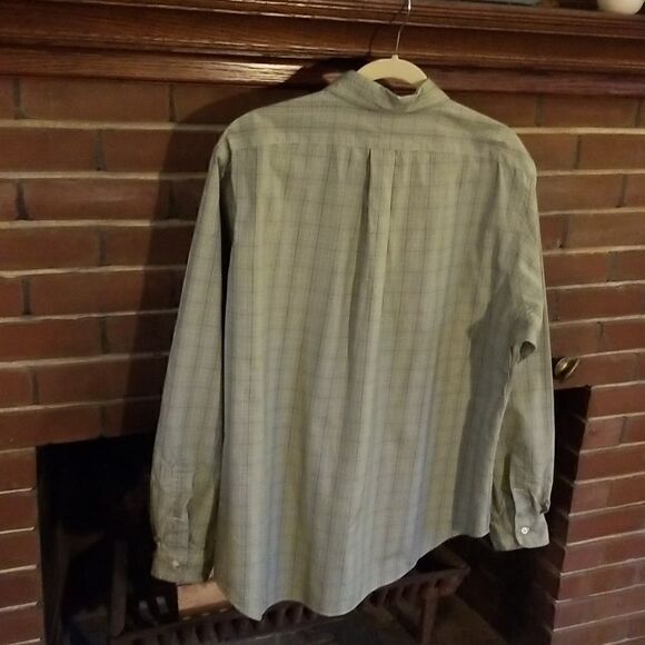 Ralph Lauren classic fit. Green with purple stripe button down, XL(17). - Picture 4 of 4